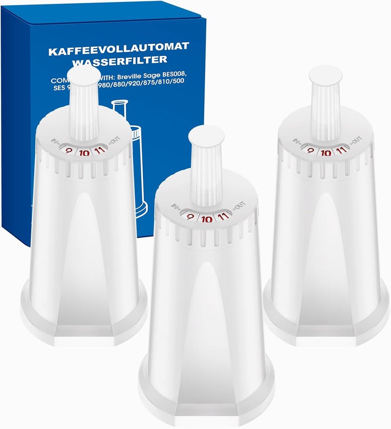 Mutital Water Filter for Breville Barista Touch Espresso Machine BES880, Barista Pro BES878, Oracle Touch BES990, Oracle BES980 & Dual Boiler BES920 Bambino ClaroSwiss Sage, BES008WHT0NUC1 (3 Pcs) - Image 1